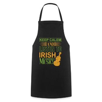 Keep Calm St. Patricks Day - Tablier de cuisine - noir - Devant - AI Model Male 185 dark (185cm)