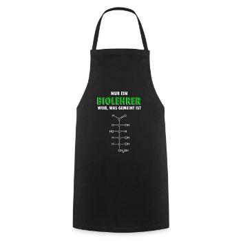 Glucose Biologie Lehrer Geschenk - Kochschürze - Schwarz - Vorne - AI Model Male 185 dark (185cm)