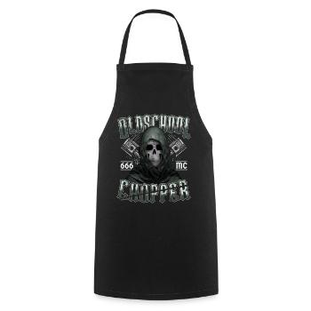 Oldschool Chopper - Cooking Apron - black - Front - AI Model Male 185 dark (185cm)