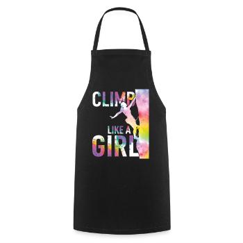 Grimpeurs grimpeurs Bouldern Alpinisme - Tablier de cuisine - noir - Devant - AI Model Male 185 dark (185cm)