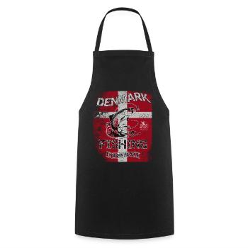 Denmark Fishing Flag Fishing Fish Design - Cooking Apron - black - Front - AI Model Male 185 dark (185cm)
