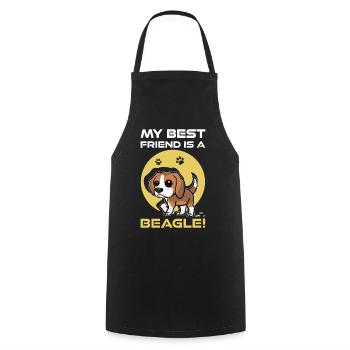 Beagle Hunderasse - Mein Bester Freund Hundehalter - Kochschürze - Schwarz - Vorne - AI Model Male 185 dark (185cm)