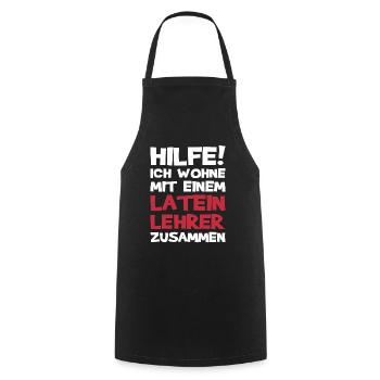 Lateinlehrer Lehrer Latein Lustiges Geschenk - Kochschürze - Schwarz - Vorne - AI Model Male 185 dark (185cm)