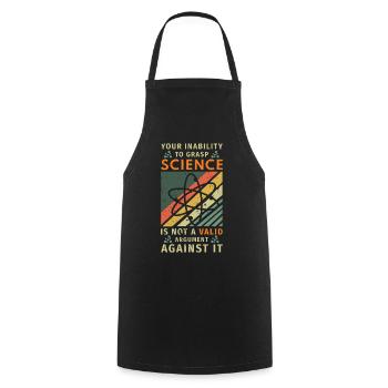 Scientifique Vérité Conspiration Drôle - Tablier de cuisine - noir - Devant - AI Model Male 185 dark (185cm)