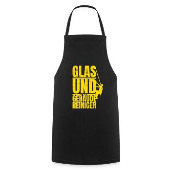 Glas und Gebäudereiniger Geschenkidee job Geschenk - Kochschürze - Schwarz - Vorne - AI Model Male 185 dark (185cm)