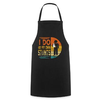 I Do My Own Stunts Funny Accident Stuntmen Gift - Cooking Apron - black - Front - AI Model Male 185 dark (185cm)