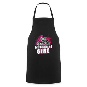 Motorcycle Girl Motorbike Lover Biker Girls Gifts - Kochschürze - Schwarz - Vorne - AI Model Male 185 dark (185cm)