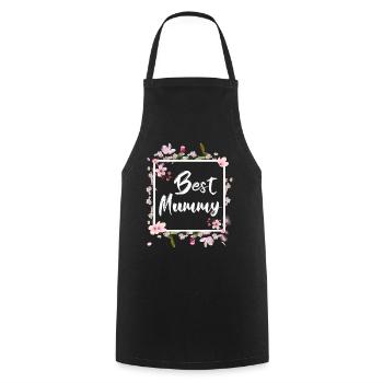Best Mom of the World Mother Mom Gift - Cooking Apron - black - Front - AI Model Male 185 dark (185cm)