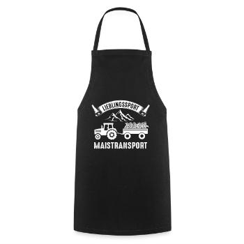 Lieblingssport Maistransport - Kochschürze - Schwarz - Vorne - AI Model Male 185 dark (185cm)
