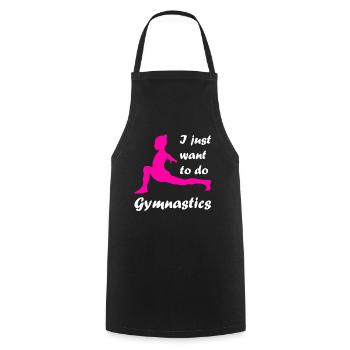 Gymnaste handstand gymnastique - Tablier de cuisine - noir - Devant - AI Model Male 185 dark (185cm)