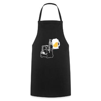 Forklift Beer T-Shirt Funny Forklift Driver - Kochschürze - Schwarz - Vorne - AI Model Male 185 dark (185cm)