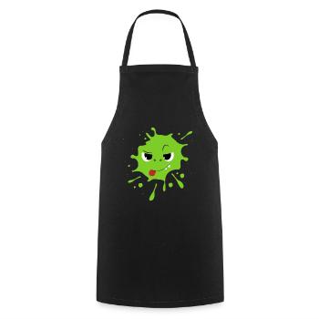 Monster Kids Face Sweet Naughty Color SmackS Splash - Cooking Apron - black - Front - AI Model Male 185 dark (185cm)