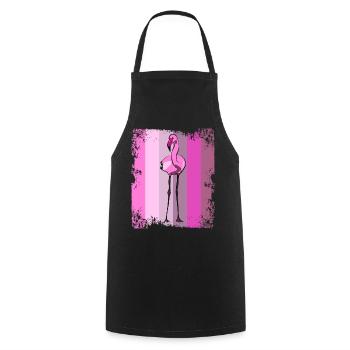 Flamingos Flamingo - Tablier de cuisine - noir - Devant - AI Model Male 185 dark (185cm)