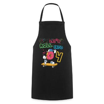 4. Geburtstag Donut Skater Skateboard Cool - Kochschürze - Schwarz - Vorne - AI Model Male 185 dark (185cm)