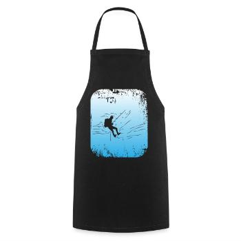 Canyoning - Cooking Apron - black - Front - AI Model Male 185 dark (185cm)