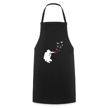 Photography photographer birds colorful - Cooking Apron - black - Front - AI Model Male 185 dark (185cm)