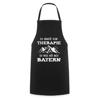 Bayern lustige Sprüche Urlauber Bergsteiger Berge - Kochschürze - Schwarz - Vorne - AI Model Male 185 dark (185cm)