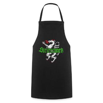 Steiermark Bekleidung Steirischer Panther - Kochschürze - Schwarz - Vorne - AI Model Male 185 dark (185cm)
