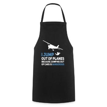 Fallschirmspringer Skydiving Skydiver Lustig - Kochschürze - Schwarz - Vorne - AI Model Male 185 dark (185cm)