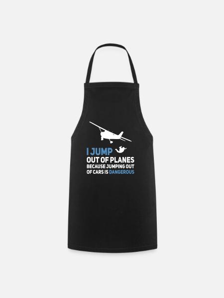 Skydiver Skydiving Skydiver Funny - Cooking Apron - black