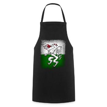 Steiermark Fahne Flagge Steirischer Panther Wappen - Kochschürze - Schwarz - Vorne - AI Model Male 185 dark (185cm)
