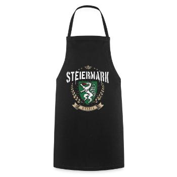 Steiermark Wappen Panther Retro Steirer Bua Madl - Kochschürze - Schwarz - Vorne - AI Model Male 185 dark (185cm)