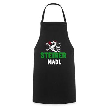 Steirermadl Steirer Madl Steirerin Steiermark - Kochschürze - Schwarz - Vorne - AI Model Male 185 dark (185cm)