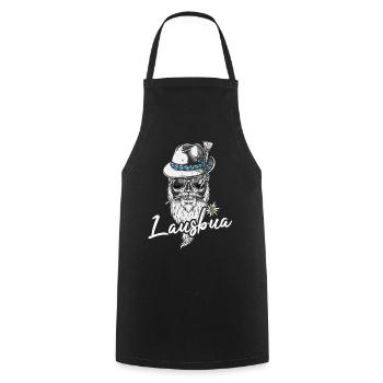 Lausbua Bayern Tracht Totenkopf cool - Kochschürze - Schwarz - Vorne - AI Model Male 185 dark (185cm)