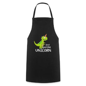 Juste Another Unicorn dinosaure licorne avec glace - Tablier de cuisine - noir - Devant - AI Model Male 185 dark (185cm)