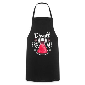 Dirndl Ersatz Damen Trachtenshirt Kinder Mädchen - Kochschürze - Schwarz - Vorne - AI Model Male 185 dark (185cm)