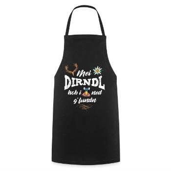 Damen Trachtenshirt Kinder Mei Dirndl - Kochschürze - Schwarz - Vorne - AI Model Male 185 dark (185cm)