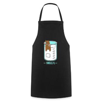 One Mole Per litre Chimie Science Chimiste - Tablier de cuisine - noir - Devant - AI Model Male 185 dark (185cm)