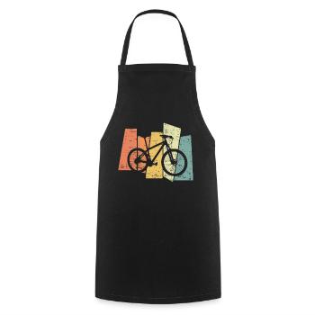 Retro Mountain bike - Tablier de cuisine - noir - Devant - AI Model Male 185 dark (185cm)