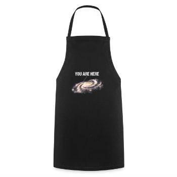 You Are Here Milky Way Universe Space Astronomy - Cooking Apron - black - Front - AI Model Male 185 dark (185cm)