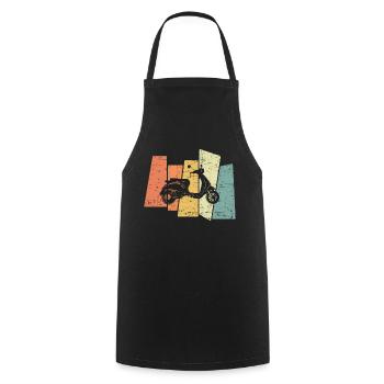 Vintage Scooter Scooter retro for scooter riders - Cooking Apron - black - Front - AI Model Male 185 dark (185cm)