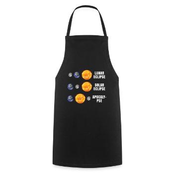 Mondfinsternis Sonnenfinsternis Apokalypse - Kochschürze - Schwarz - Vorne - AI Model Male 185 dark (185cm)