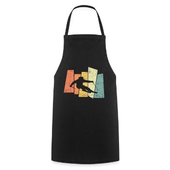 Vintage Retro ski cadeau pour les skieurs - Tablier de cuisine - noir - Devant - AI Model Male 185 dark (185cm)