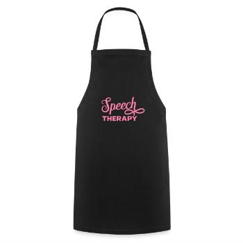 Speech Therapy Speech Therapist Speech Therapist Speech Therapist - Cooking Apron - black - Front - AI Model Male 185 dark (185cm)