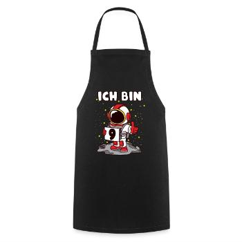 9 Geburtstag Ich Bin 9 Astronaut 9 Jahre Weltraum - Kochschürze - Schwarz - Vorne - AI Model Male 185 dark (185cm)