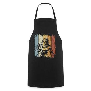 Vintage Welder Welding Craftsman Steelsmith - Tablier de cuisine - noir - Devant - AI Model Male 185 dark (185cm)
