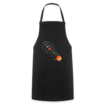 Solar System Planet Sun Physics Astronaut - Cooking Apron - black - Front - AI Model Male 185 dark (185cm)