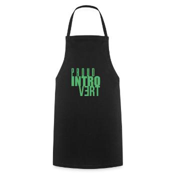 Timide introverti fier Introverti Introverti - Tablier de cuisine - noir - Devant - AI Model Male 185 dark (185cm)