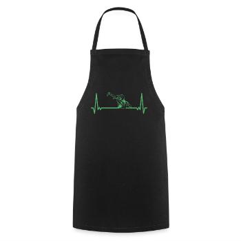 Wrestling Herzschlag EKG Ringen Ringer - Kochschürze - Schwarz - Vorne - AI Model Male 185 dark (185cm)