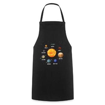 Flat Earth Society Planet for Men Women - Tablier de cuisine - noir - Devant - AI Model Male 185 dark (185cm)
