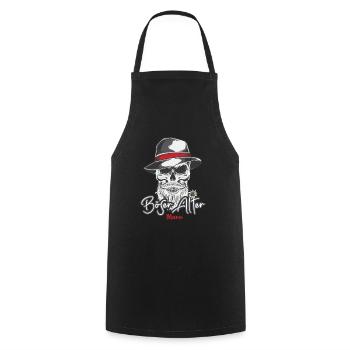 Evil Old Man Camouflage Camouflage Pattern Skull - Cooking Apron - black - Front - AI Model Male 185 dark (185cm)