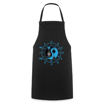 Yin Yang Acoustic Guitar Guitarist Chords Guitar - Cooking Apron - black - Front - AI Model Male 185 dark (185cm)