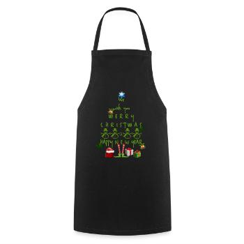 Noël Noël Noël Noël - Tablier de cuisine - noir - Devant - AI Model Male 185 dark (185cm)