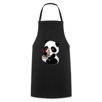 Panda Japanische Ramen Nudeln Panda - Kochschürze - Schwarz - Vorne - AI Model Male 185 dark (185cm)