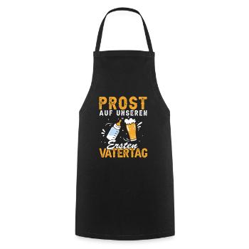 Prost Auf Unseren Ersten Vatertag Bier 1 Vatertag - Kochschürze - Schwarz - Vorne - AI Model Male 185 dark (185cm)