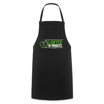 Lawyer Gift Law Lawyer - Cooking Apron - black - Front - AI Model Male 185 dark (185cm)